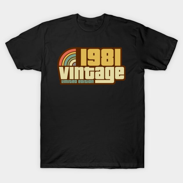 Vintage 1981 Limited Edition 41 Years Old 41st Birthday T-Shirt by thangrong743